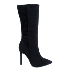 Cizme stiletto clasice din piele intoarsa Marissa Black - Inello negru Cizme stiletto clasice din piele intoarsa Marissa Black - Inello negru