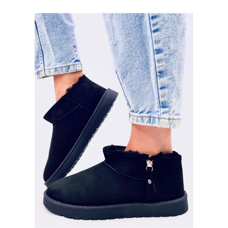 Pantaloni scurti emus cu fermoar de la Frankis Black - Inello negru