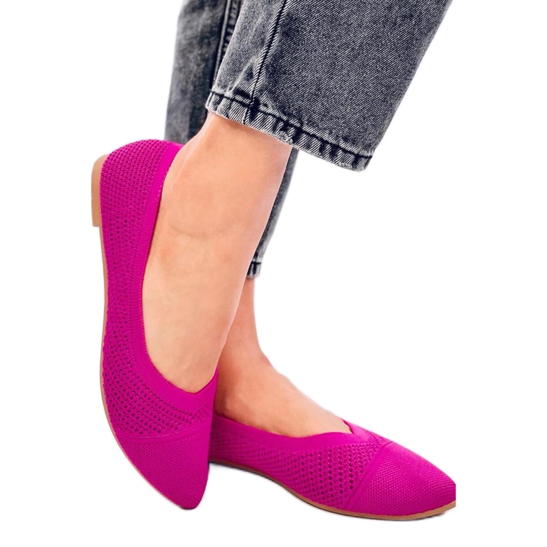 Balerini cu migdale ajurate Sotty Fuchsia - Inello roz