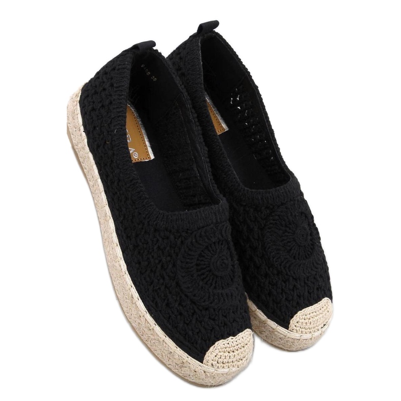 Dagonei Espadrile balerina neagra ajurata - Inello negru Dagonei Espadrile balerina neagra ajurata - Inello negru