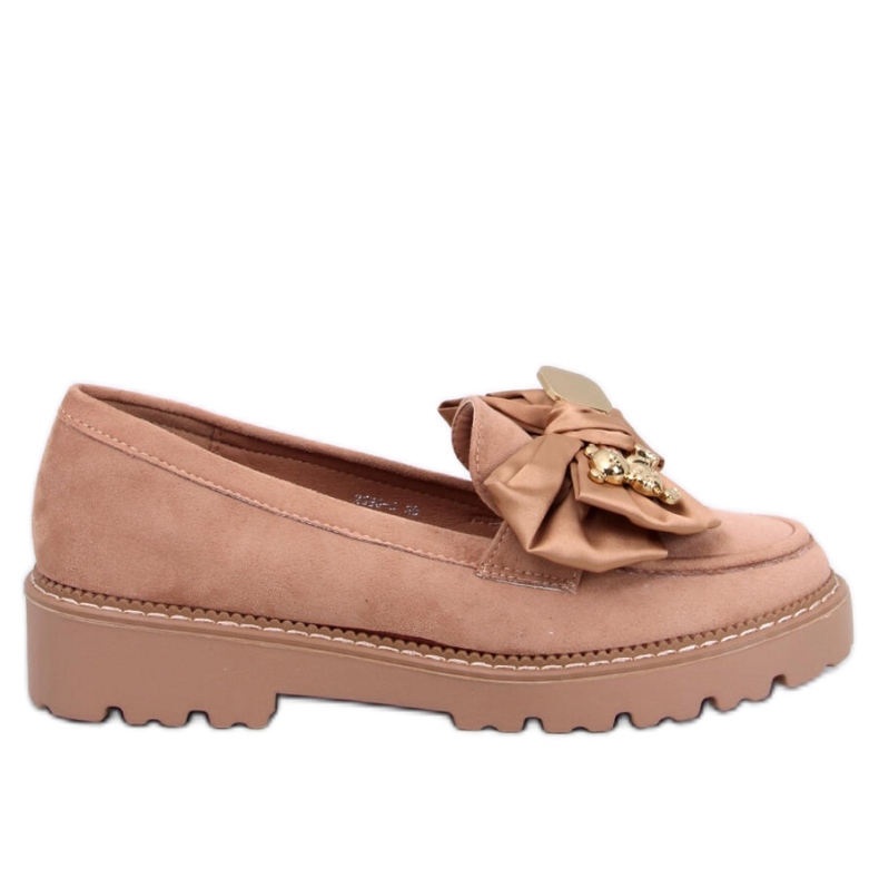 Mocasini Pennsy Camel cu ursuleț decorativ - Inello maro