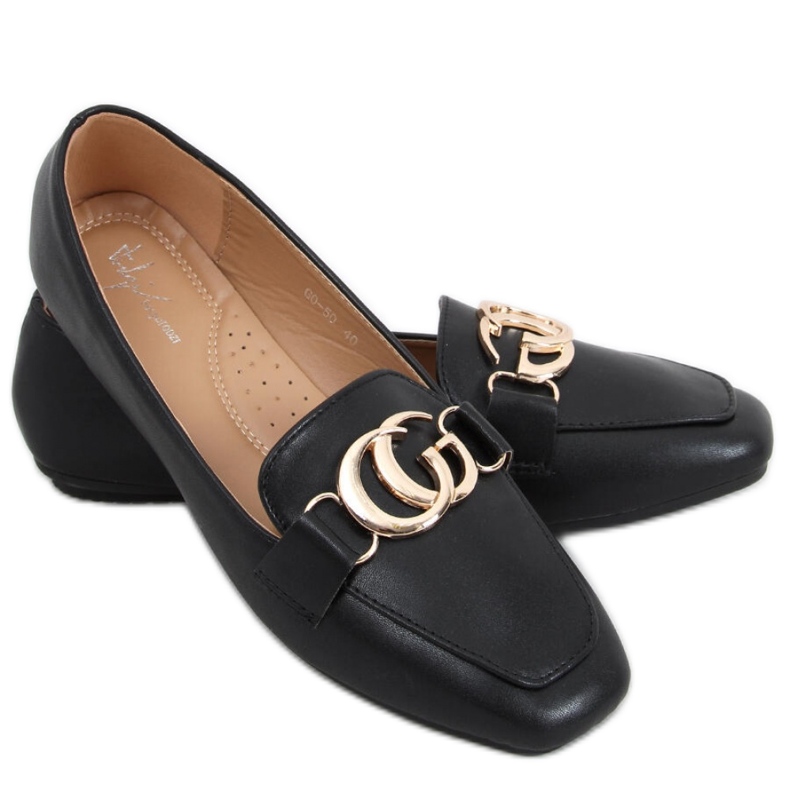 Mocasini dama Elisa Black - Inello negru