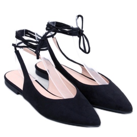 Dentoni Balerini negri cu șireturi - Inello negru