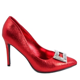 Tocuri de dama cu decor Deborah Red - Inello roșu Tocuri de dama cu decor Deborah Red - Inello roșu