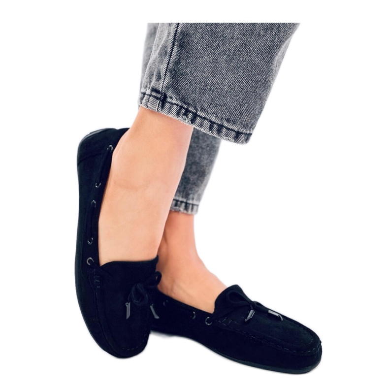 Mocasini Wards din piele intoarsa neagra - Inello negru