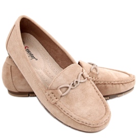 Mocasini de dama Saga Khaki - Inello bej