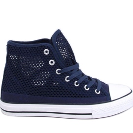 Tenisi înalți ajurati Mousse Navy - Inello