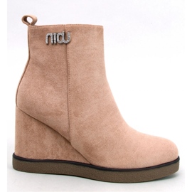 Botine Rochelle Khaki cu pană - Inello bej Botine Rochelle Khaki cu pană - Inello bej