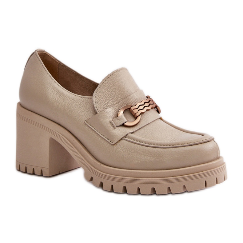 Step in style Pantofi Model Zazoo 20175 Bej Deschis - Pas in stil