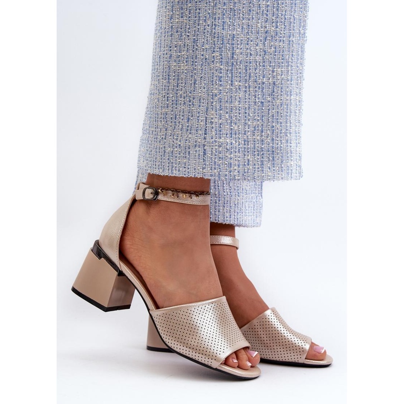 Step in style Sandale Model Horissa 62114 Gold - Pas în stil galben