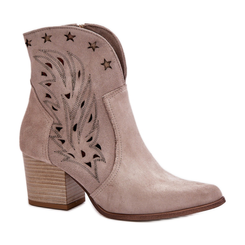 Step in style Cizme Model Lewski 3613 Cappuccino Suede - Pas in stil bej