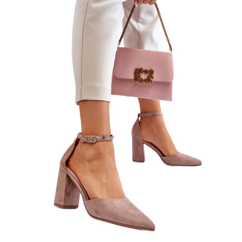 Step in style Pompe Model Lexie QA203P Bej Inchis - Pas in stil