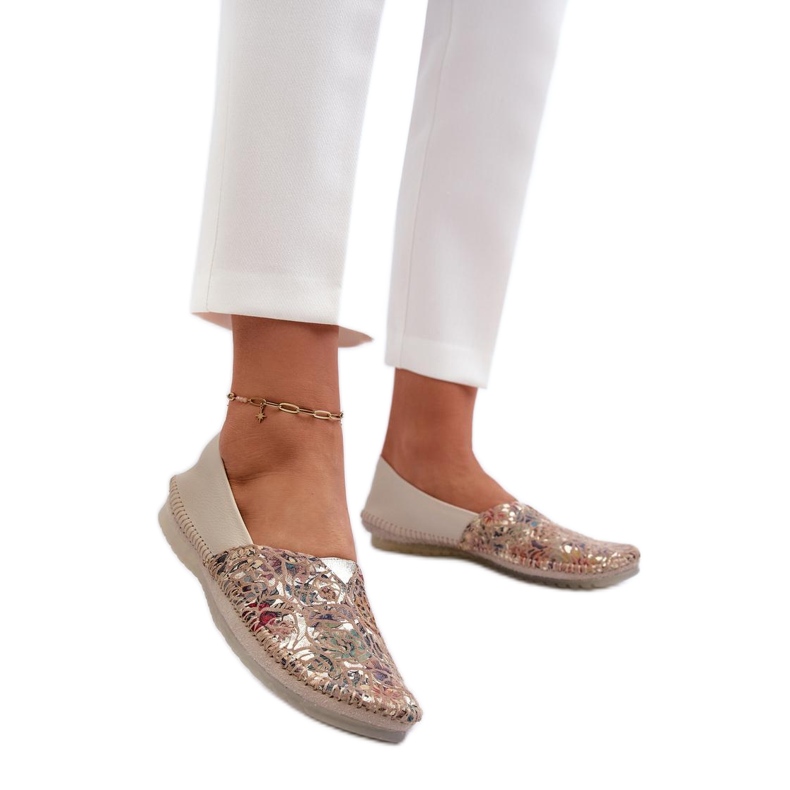 Step in style Balerini Model Maciejka 1930B-04 Bej - Pas în stil