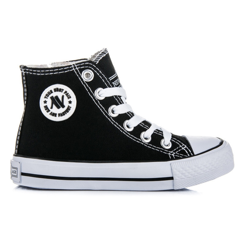 New Age Adidași pentru copii cu fermoar negru