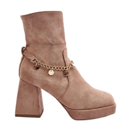 Step in style Cizme Model Tiselo 168-500 Bej - Pas in stil