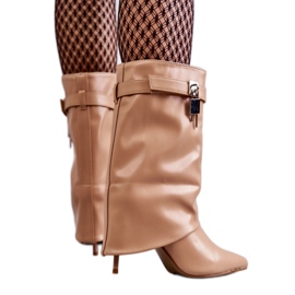 Step in style Cizme Model Steffi O41 Bej - Pas in stil