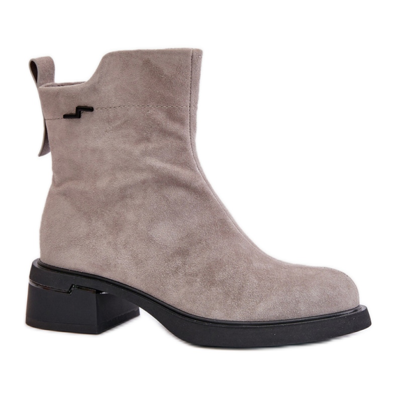 Step in style Cizme Model Vinceza 66696 Gri din piele intoarsa - Pas in stil