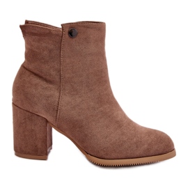Botine clasice de damă maro