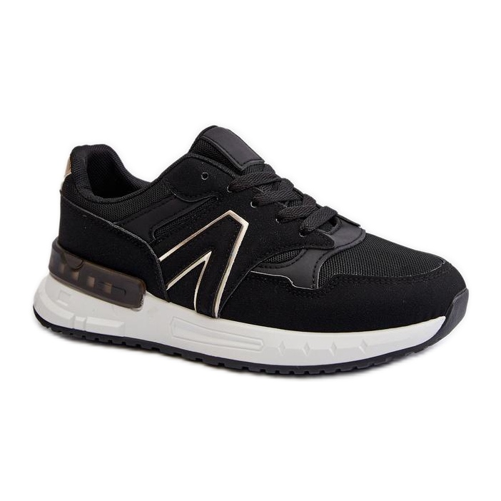 Pantofi sport pe o platformă neagră delicată negru