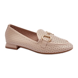 Mocasini de dama cu decor Bej Mocasini de dama cu decor Bej