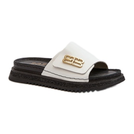 Flip-flops damă Zazoo White cu platformă alb