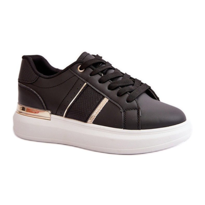 Pantofi sport cu platforma neagra negru