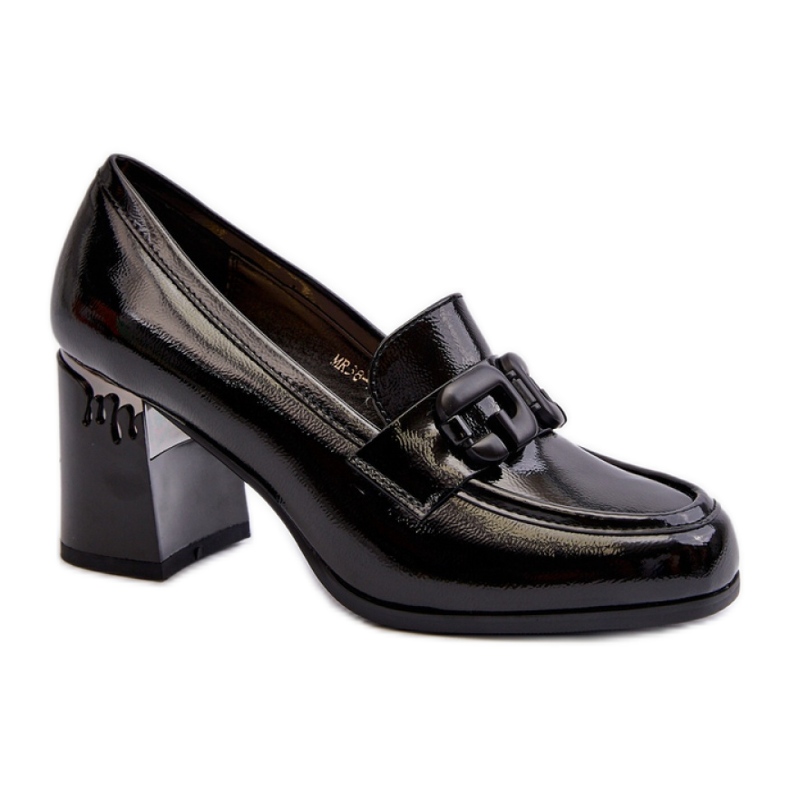 S.Barski Pantofi de dama cu toc inalt, lacuiti Negru