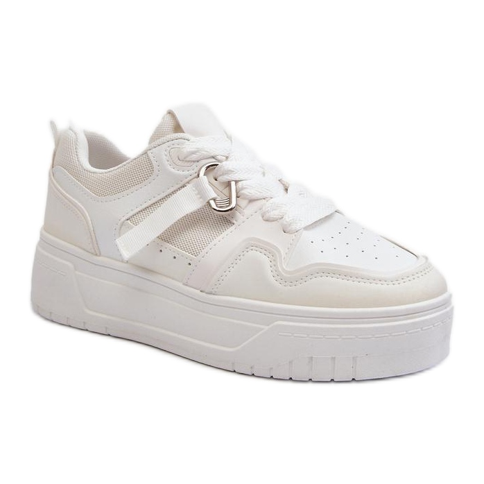Pantofi sport cu platformă albă Pantofi sport cu platformă albă