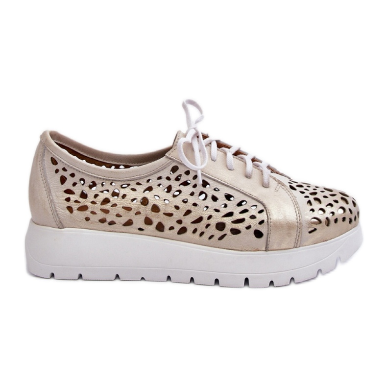 Pantofi din piele de damă Zazoo Gold de aur