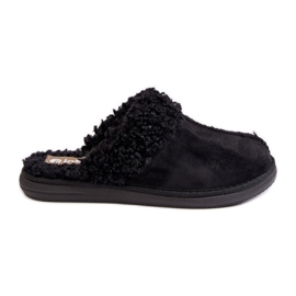 Papuci de dama Inblu Black cu blana negru Papuci de dama Inblu Black cu blana negru