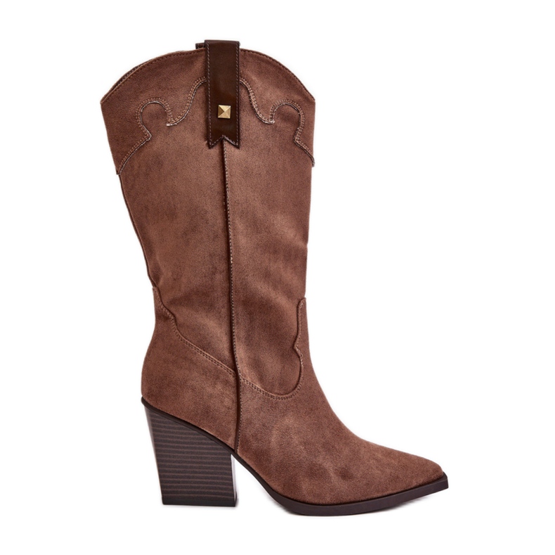 Cizme de cowboy maro de dama Cizme de cowboy maro de dama