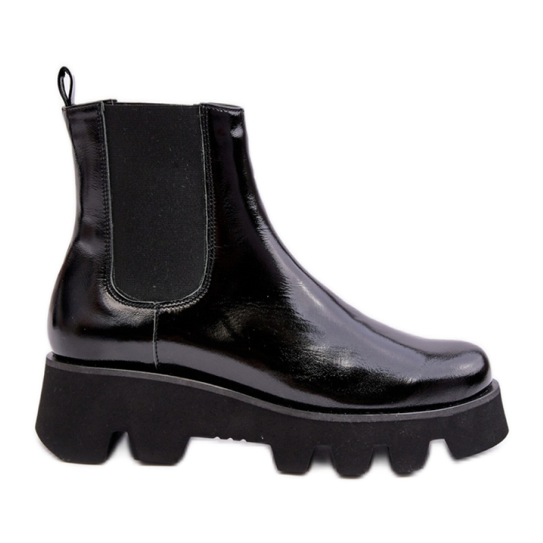 Botine plate dama Laura Messi negre negru