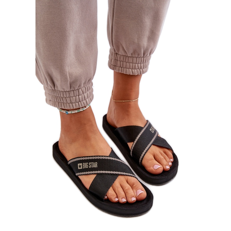 Flip-flops pentru damă Big Star Black negru
