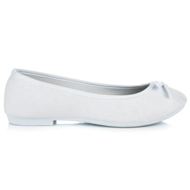 New Age Balerini sportivi cu fundita alb