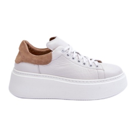 Lemar Pantofi sport pe o platformă masivă alb/capuccino Lemar Pantofi sport pe o platformă masivă alb/capuccino