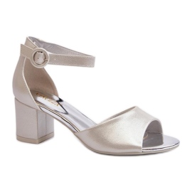 Sandale de dama Vinceza Silver cu toc inalt gri Sandale de dama Vinceza Silver cu toc inalt gri
