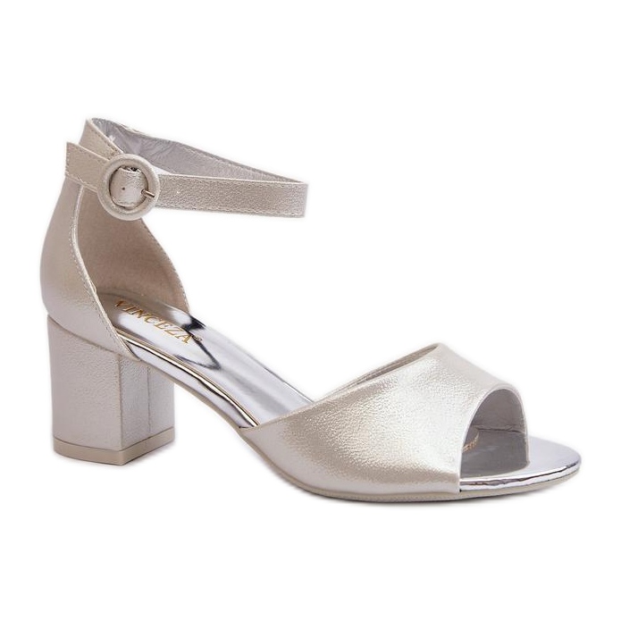 Sandale de dama Vinceza Silver cu toc inalt gri Sandale de dama Vinceza Silver cu toc inalt gri