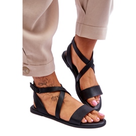 Sandale de damă cu bretele Big Star Black negru