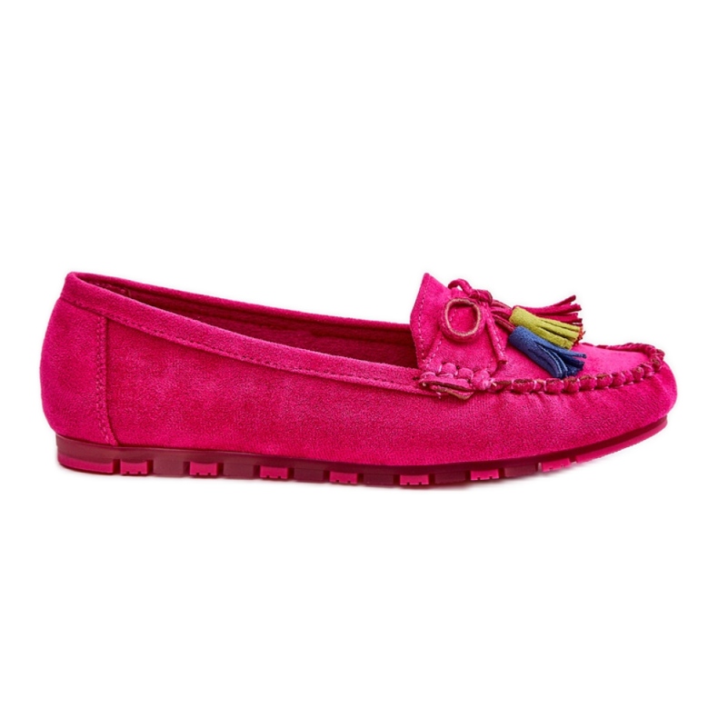 Mocasini de dama cu franjuri Fuchsia roz Mocasini de dama cu franjuri Fuchsia roz