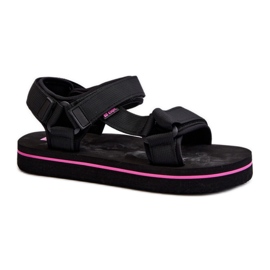 Sandale de damă Lee Cooper Black cu platformă negru Sandale de damă Lee Cooper Black cu platformă negru