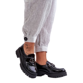 Pantofi negri din piele lacuita pentru femei negru Pantofi negri din piele lacuita pentru femei negru