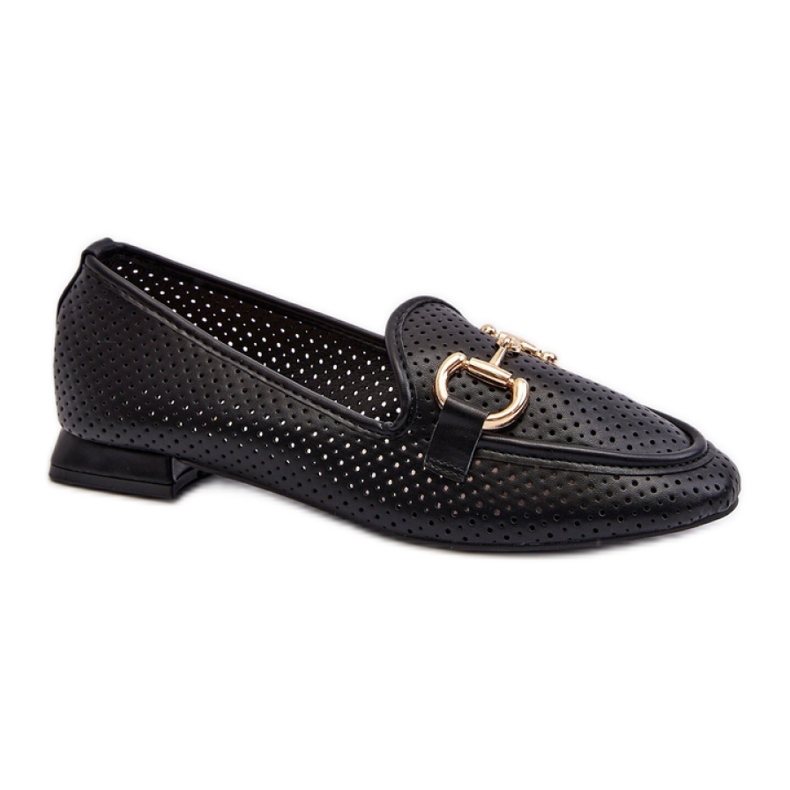 Mocasini de dama cu decor Negru