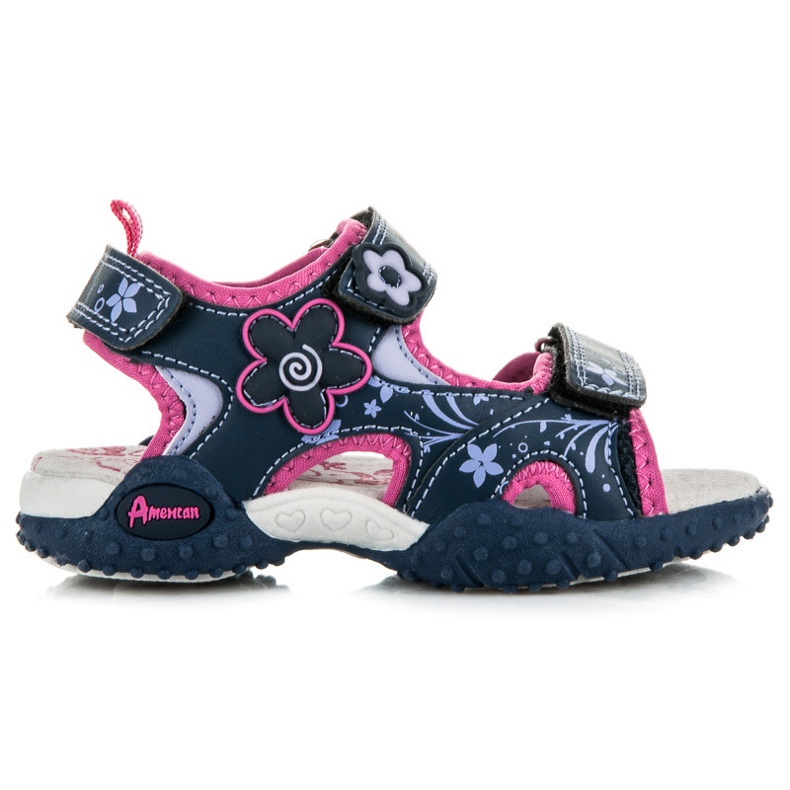 American Club Sandale Cu Flori albastru