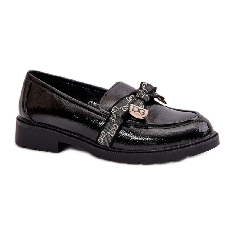 S.Barski Mocasini lavete negre cu fundita negru S.Barski Mocasini lavete negre cu fundita negru