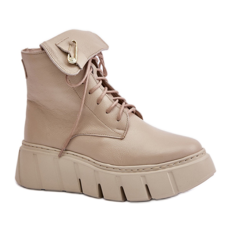 Cizme de dama cu platforma Zazoo Beige bej Cizme de dama cu platforma Zazoo Beige bej