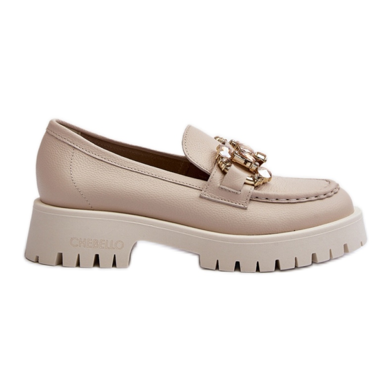 Mocasini eleganti de dama Chebello Beige bej