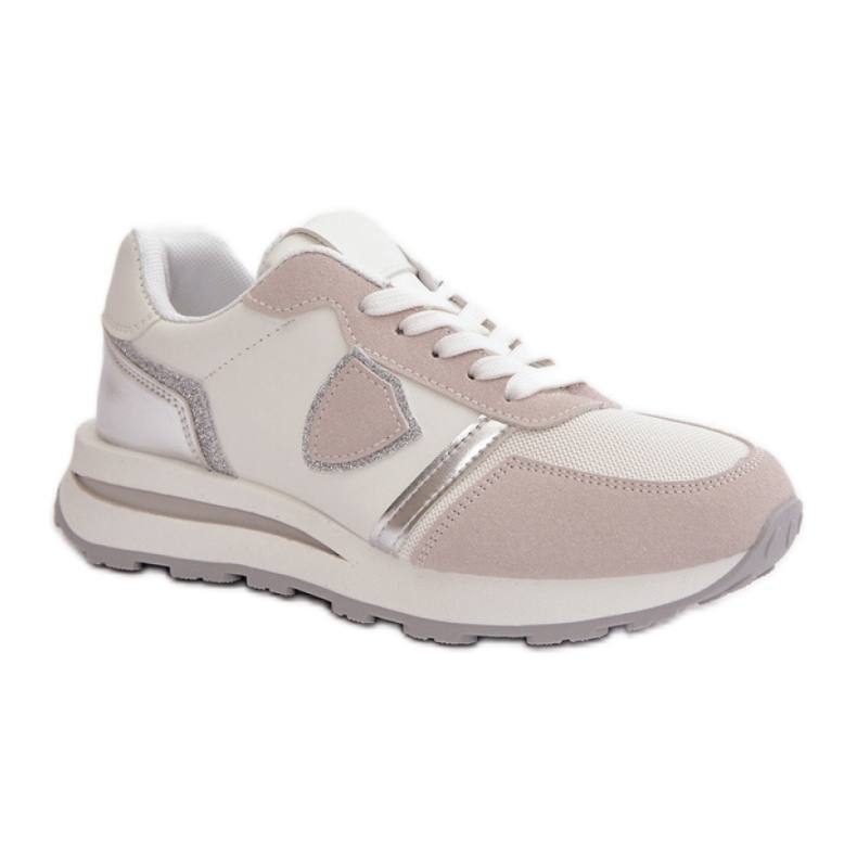 Pantofi Sport Dama Cu Alb Sclipici