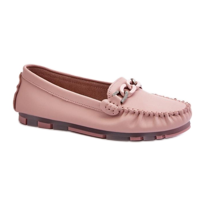 Mocasini de dama cu decor S.Barski Pink roz Mocasini de dama cu decor S.Barski Pink roz
