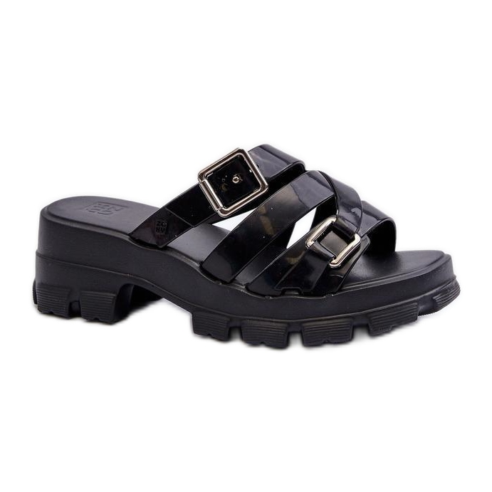 Flip-flops damă Zaxy Black cu toc joasă negru