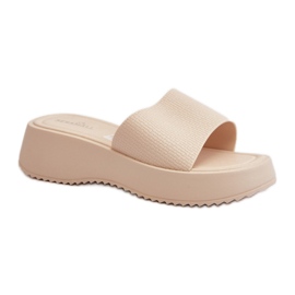 Step in style Sandale Flip-flops Model Vimarils 695-01 Light Beige - Pas în stil bej